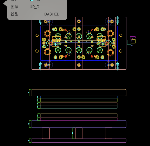 不锈钢铰链支架内侧80度折弯冲压模具图缩略图